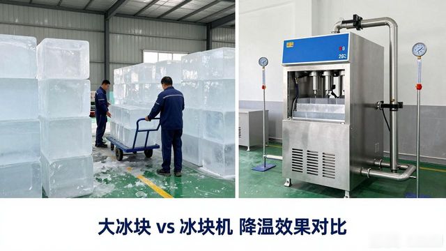 大冰块和冰块机哪个更划算_昌平车间防暑降温大冰块_车间大冰块降温效果怎么样